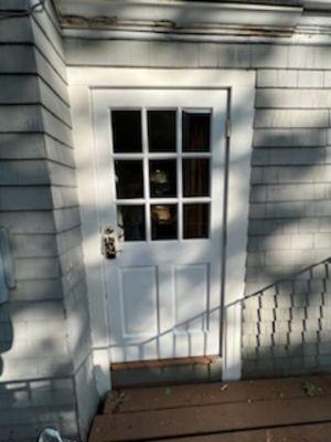 Replace exterior door and paint