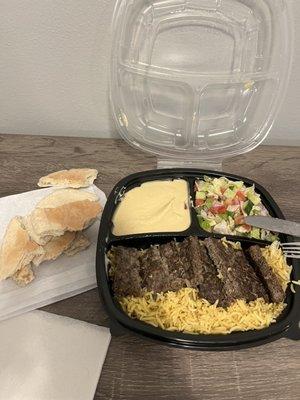 Beef & Lamb Kefta platter