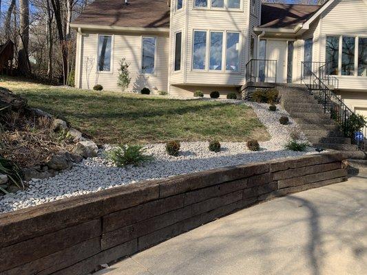 Retaining wall & Landscaping