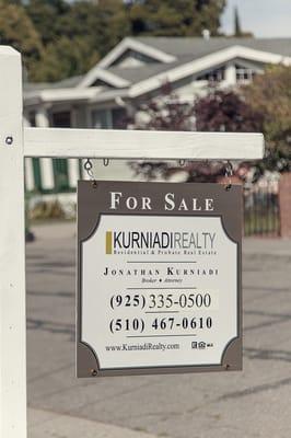 Our branded "For Sale" signs are recognized across the San Francisco Bay Area ("FULL DISPLAY" Marketing Plan)