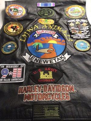 Denise added the patches on my vest and did an awesome job Denise