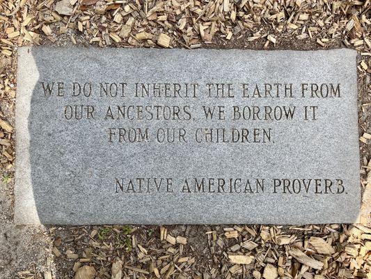 A stepping stone at Kalmia Gardens in Hartsville SC; posting this on Indigenous Peoples Day 2022.