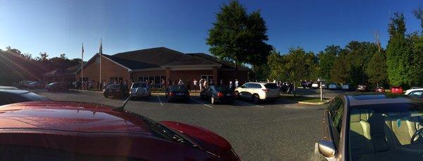 100 people wrapped around the building. Even on a hot summer day.