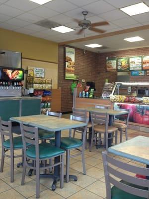 Nice and clean dining area.