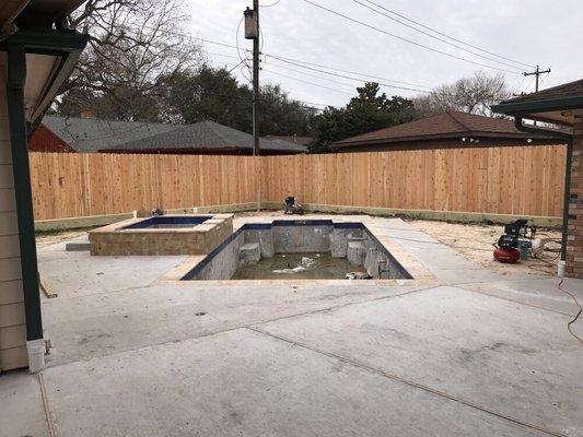 Cedar fence.