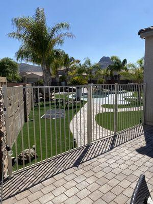 Fence and gate installation.