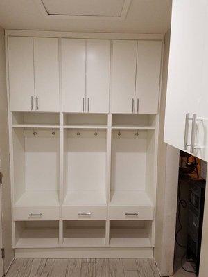 Mud room cabinets