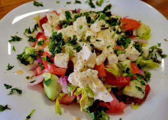 Ensalada Bistro with added cilantro.  So fresh and delicious!