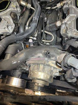 Old coolant hose and sensor