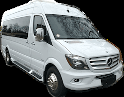 white 16 passenger sprinter limo in nassau county