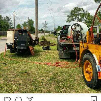 Drilling and pulling fiber! Enid, Ok