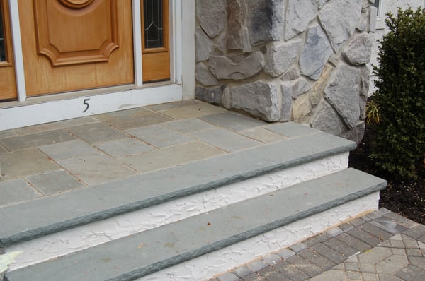 blue stone patio