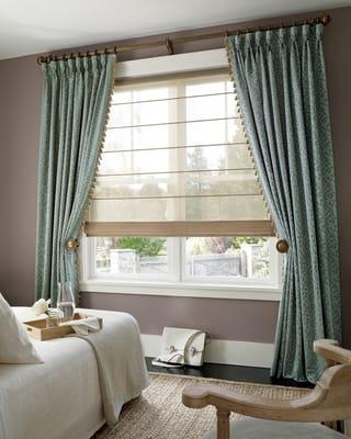 Draperies can soften any room, and add warmth and even darken the room
when you want to sleep in on Saturdays.