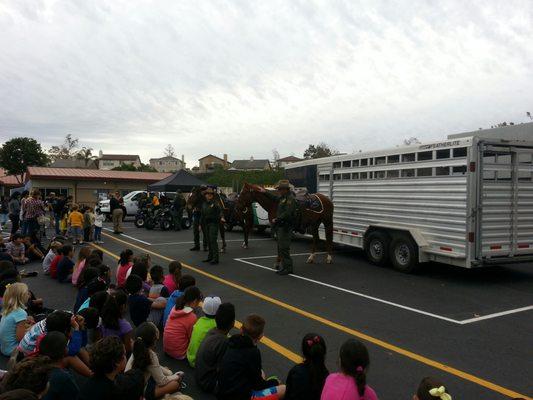 Border patrol shows off horses during red ribbon week