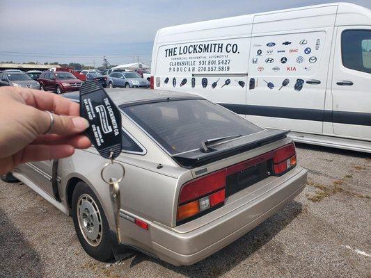 Oldie but a goodie, 1986 Nissan 300ZX that needed new keys made from scratch. Just another day for The Locksmith Co.