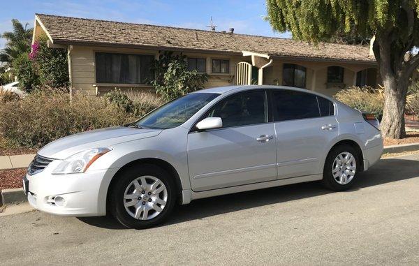 Got my 2012 Nissan Altima windows tinted with shaded numbers 2 in the front, 4 in the back.