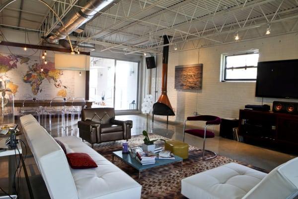 the marquis loft. our largest loft space. 2,000 square feet, 2 bedroom + 2 bath + patio.