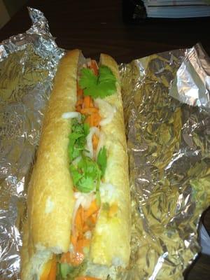 Spicy beef curry banh mi.  $8!