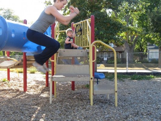 Playground workouts keep moms moving.