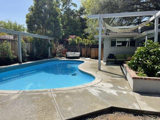 New pool deck ( broom finish)