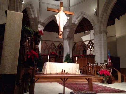 The alter on Christmas Eve