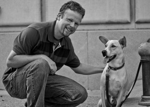 Jonathan F. Anderson, LPC-s and the Therapy Dog, Buddy