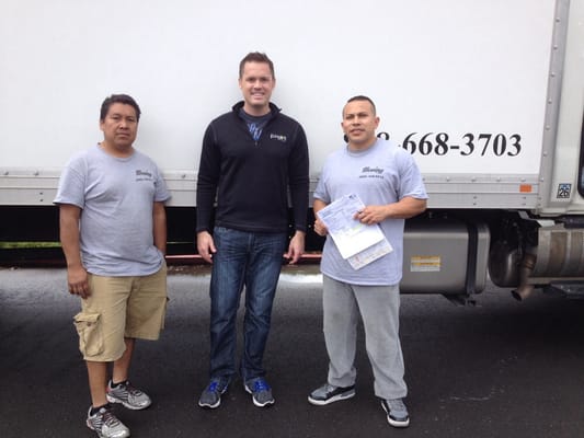 Truck  #5, Yony, Manny and Mario were the best!!!!  Thanks for the help!!!