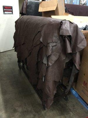 Italian calf hides ideal for leather garments