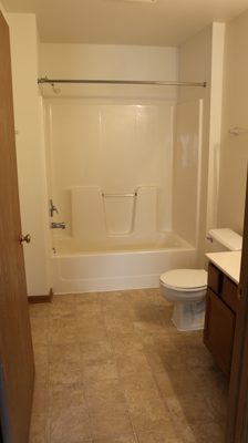 Large master bathroom.