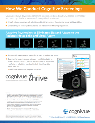 Contact us to take the Cognivue Evaluation.