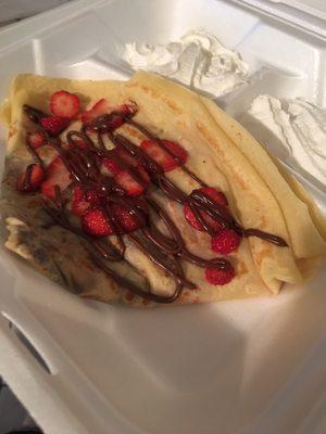 Nutella Strawberry Crepe