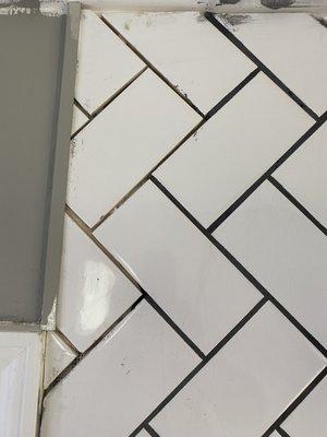 No grout in areas