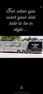 Enclosed trailer can be built custom to your specifications.