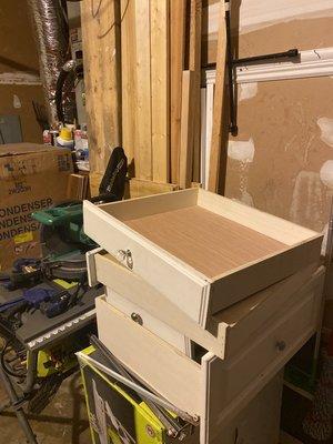 Making new drawers with high quality playwood