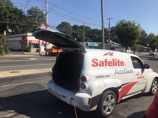 Thanks to our partnership with Safelite, our clients windshield is getting fixed less than 24 hrs after it was hit!