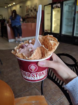 Strawberry Blonde in a waffle bowl