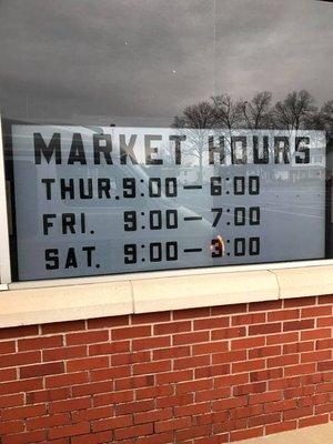 Amish Market walkin hours