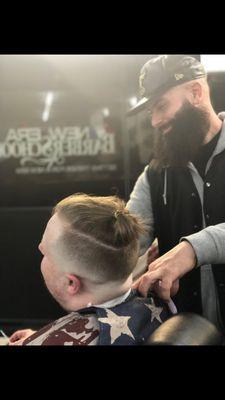 Man-Bun Mid-Fade