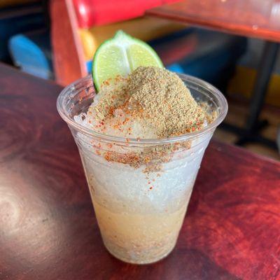 Raspado Guatemalteco - lemon flavor, pepita seed topping...interesting taste