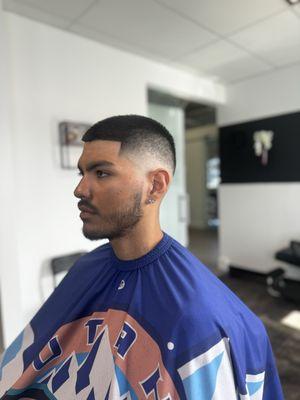 Mid bald fade