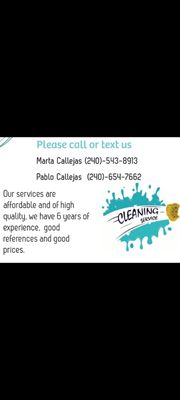 Do you need a cleaning services? If so please call or text