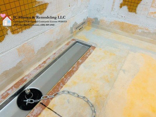 Schluter Shower Waterproofing & 24-Hour Waterproofing Test Passed