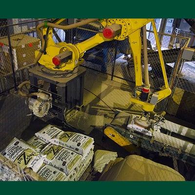 Mallard Creek's on-site robotic bagging operation.