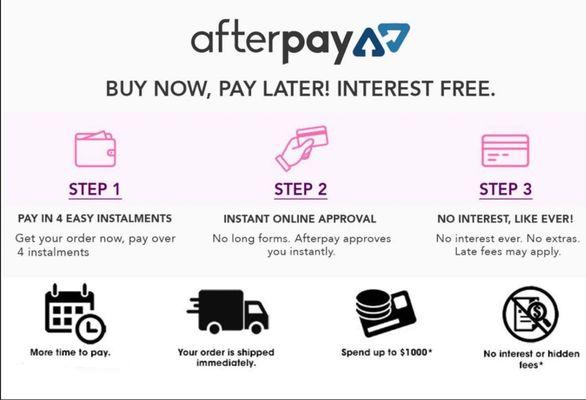 Need help paying for your set or microblading? Afterpay is Amazing.