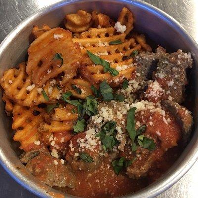 Meatballs and Fries.