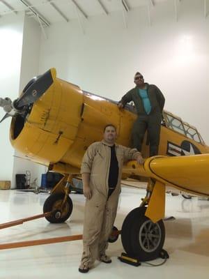 One of the planes they had in the hanger. We got to get up and take a look at the cockpit of this awesome machine.