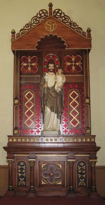 This is the completed altar honoring my patron saint, Saint Joseph.