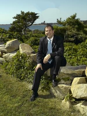 Sitting by Nobska Lighthouse in Woods Hole.