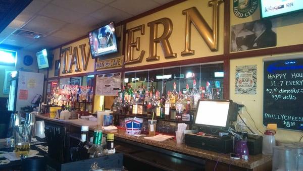 Full bar and like 10 tv's