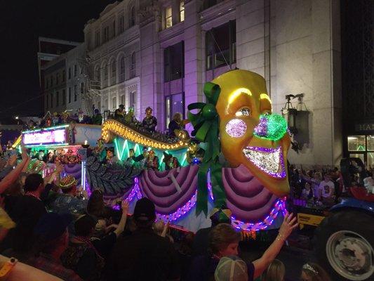 An Endymion float rolls by...